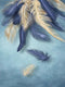 لوحة جدارية الريش الازرق والابيض