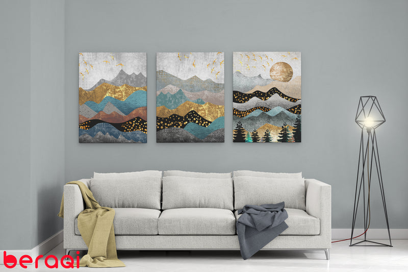 لوحة جدارية جبال