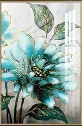 لوحة جدارية الورود الزرقاء