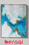 لوحة جدارية ازرق متموج