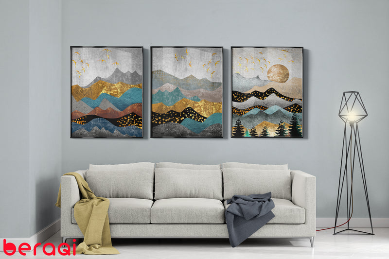 لوحة جدارية جبال