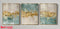 لوحة جدارية قصاصات الذهب الازرق والرمادي
